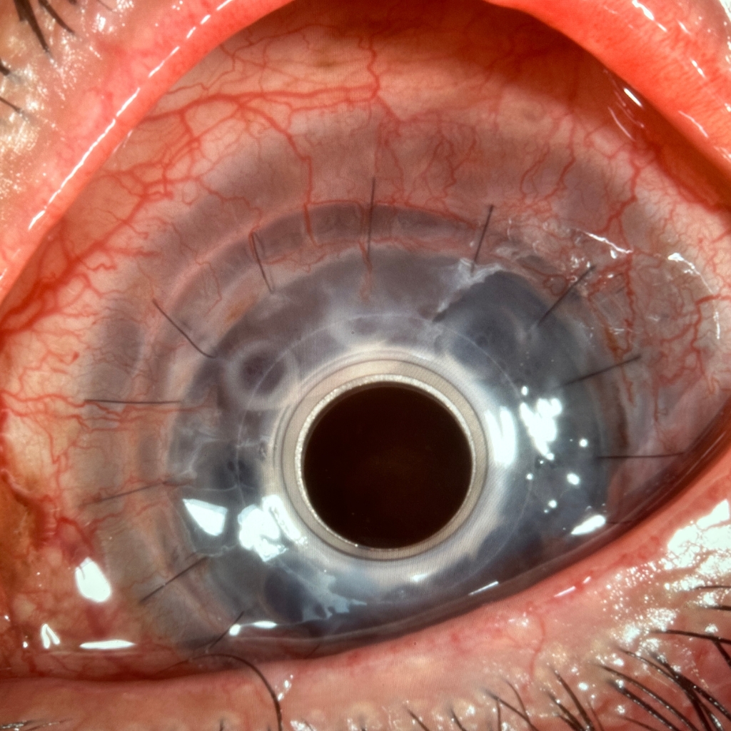 artificial cornea after 4 previous failed corneal transplant operations