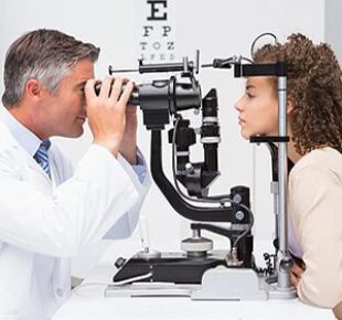 Examen ocular con lampara de hendidura